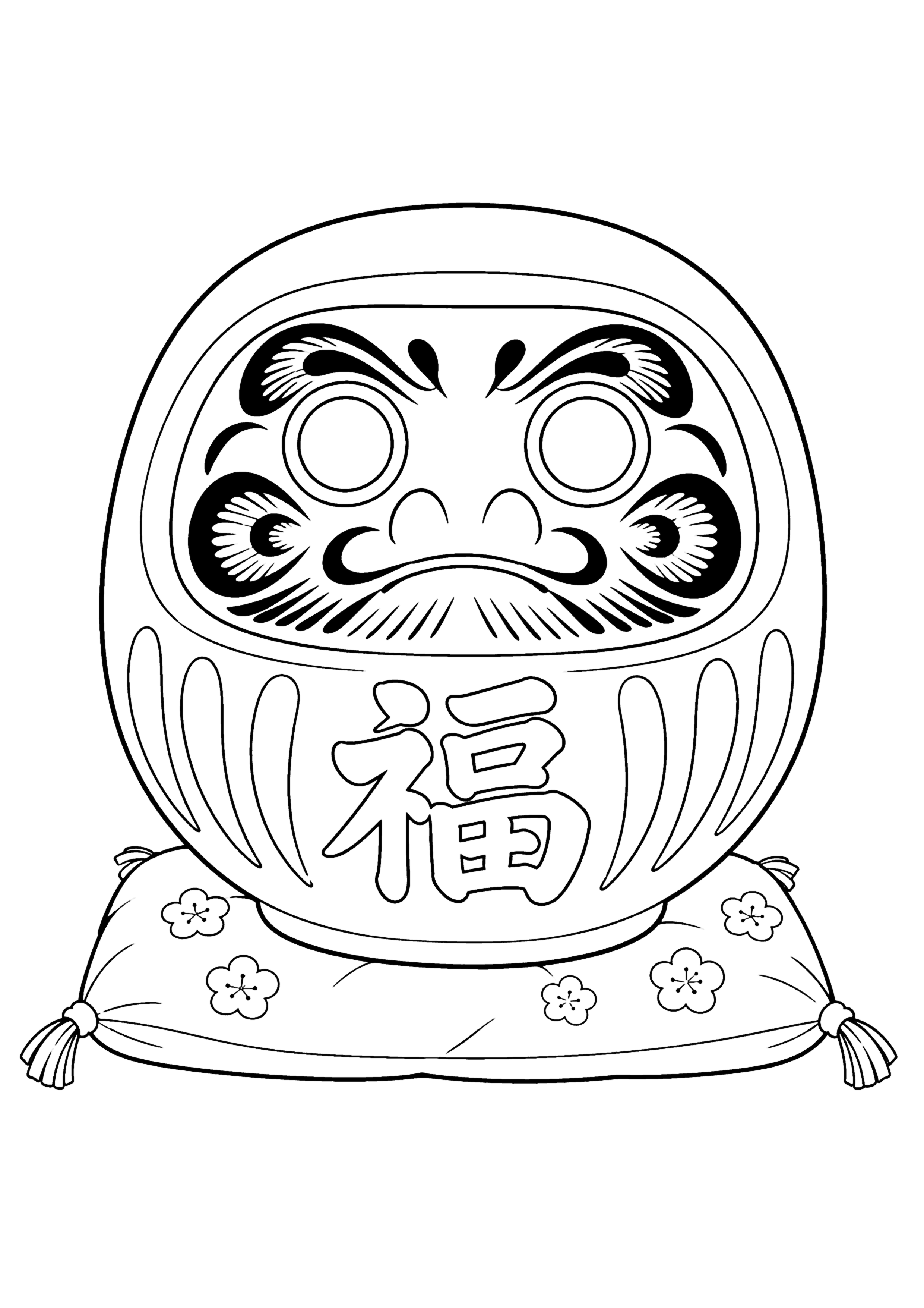だるま 塗り絵