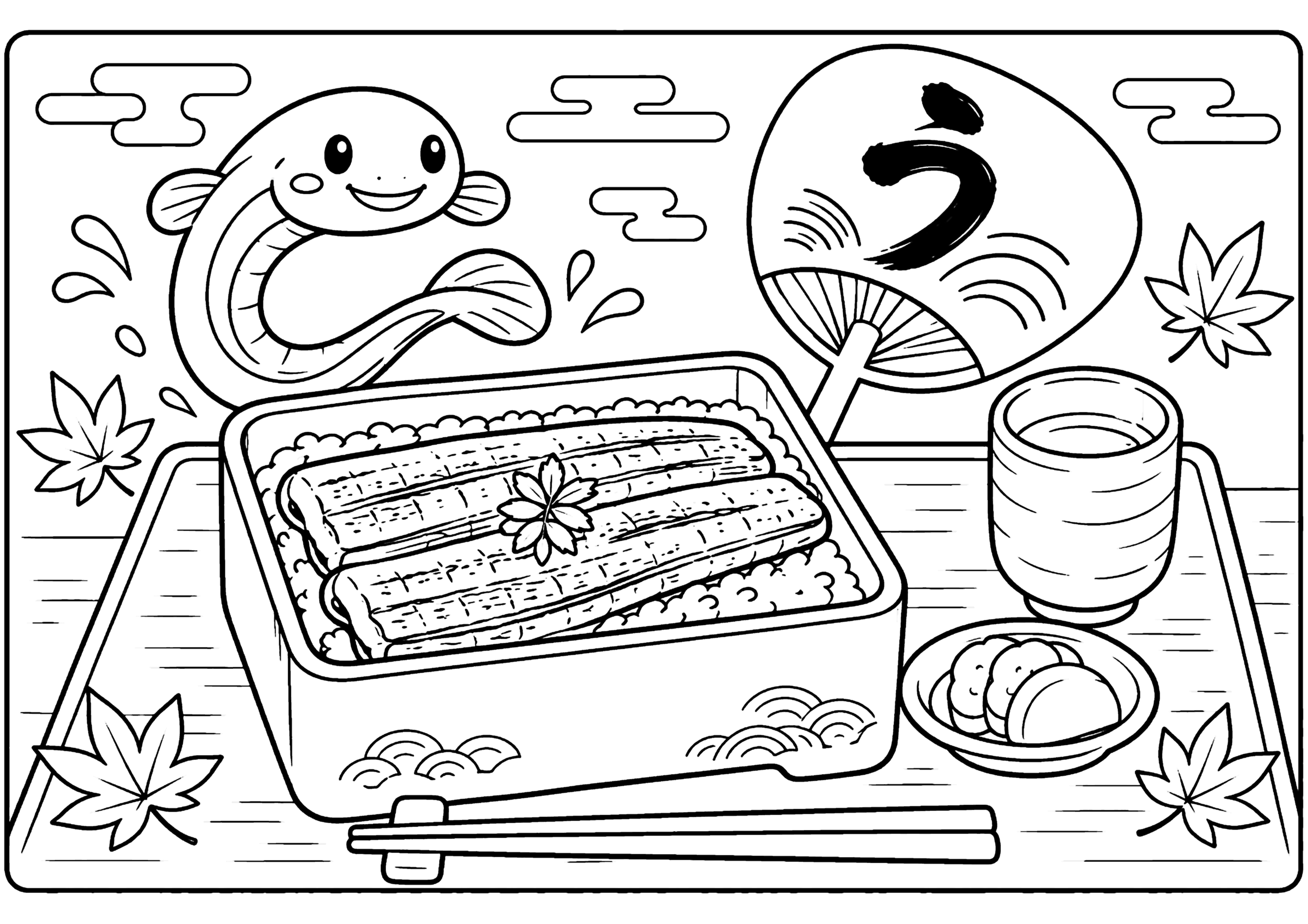 土用の丑の日 塗り絵