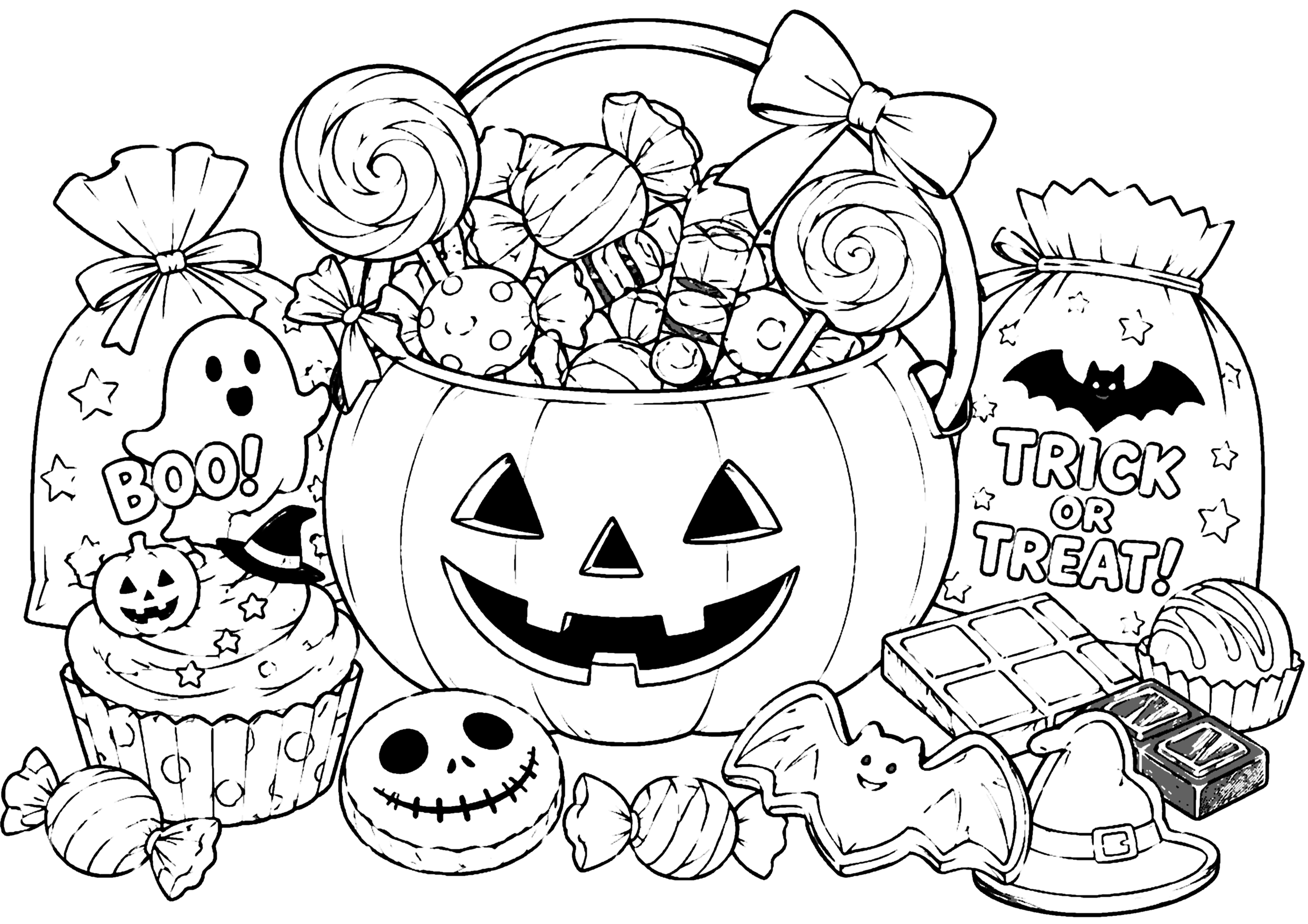 ハロウィン 塗り絵