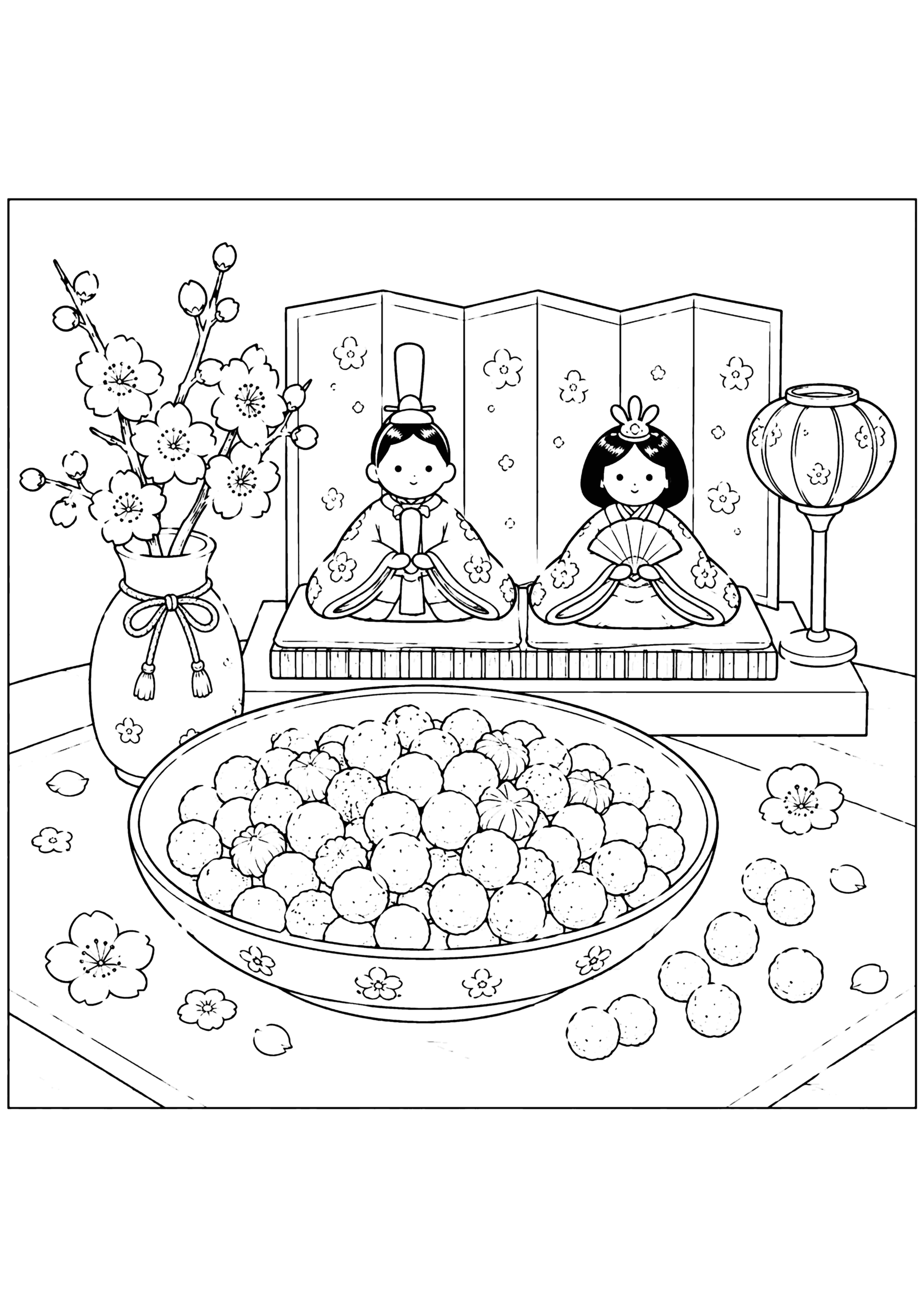 ひなまつり その2 塗り絵