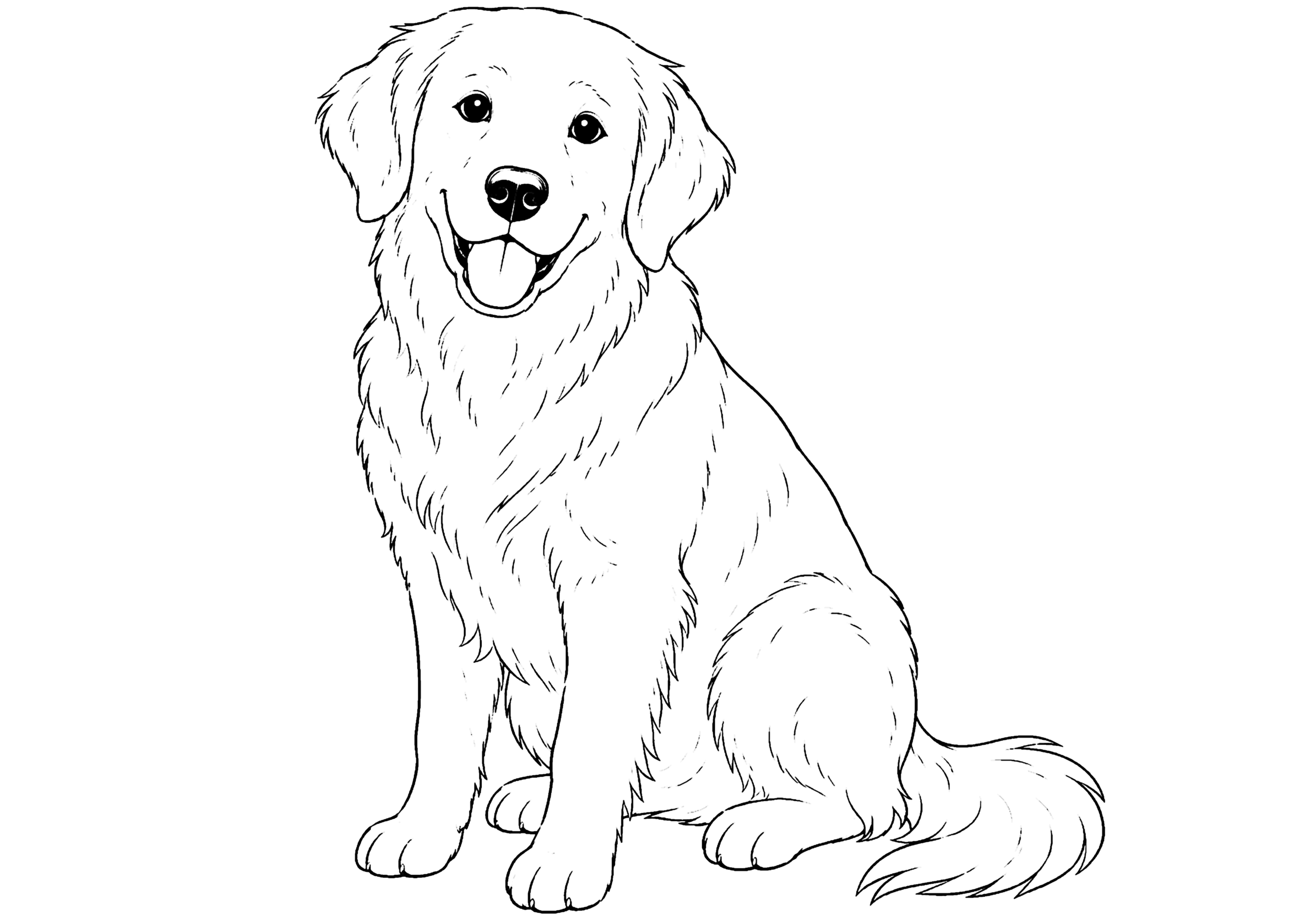 犬 塗り絵