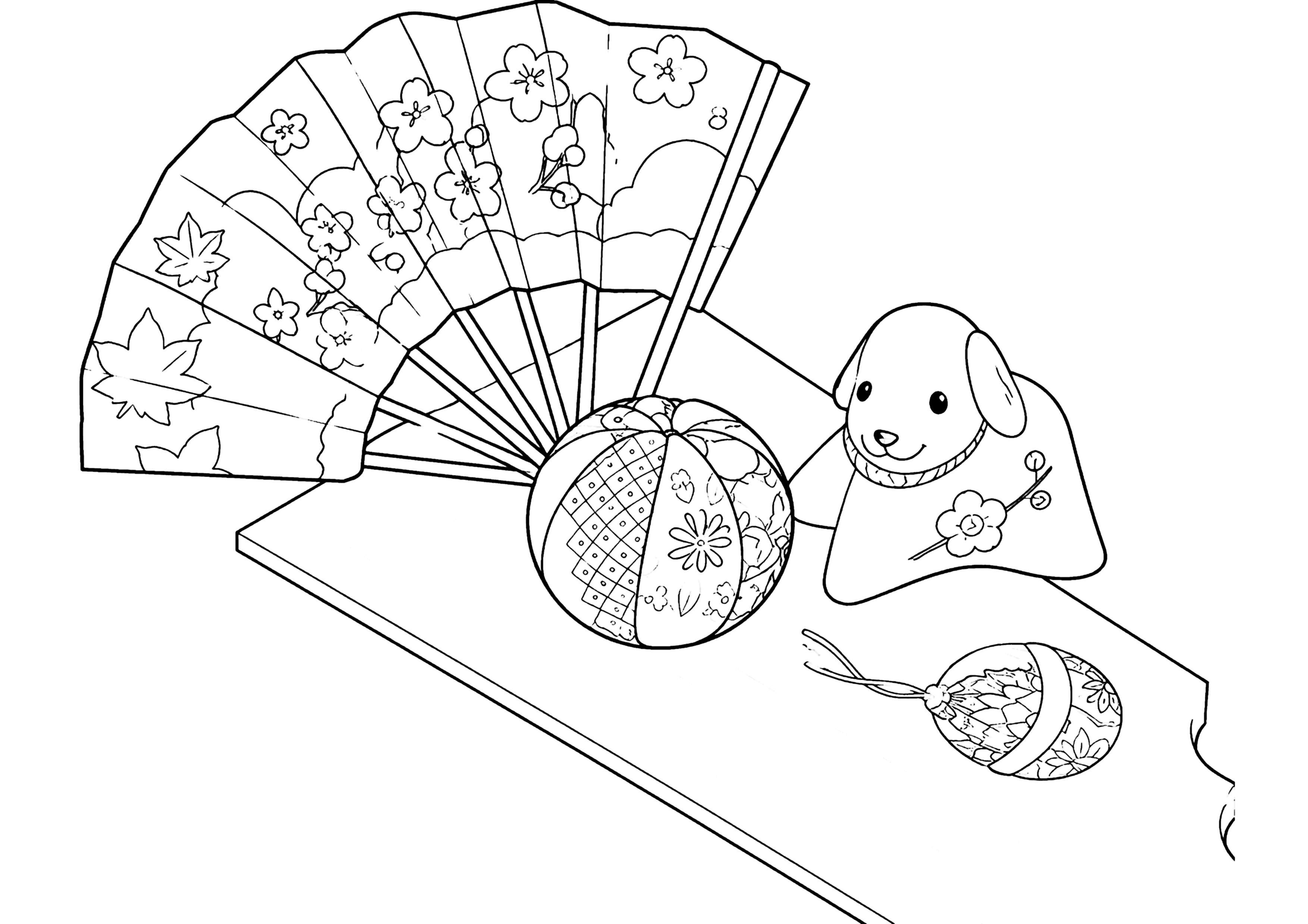祝 塗り絵