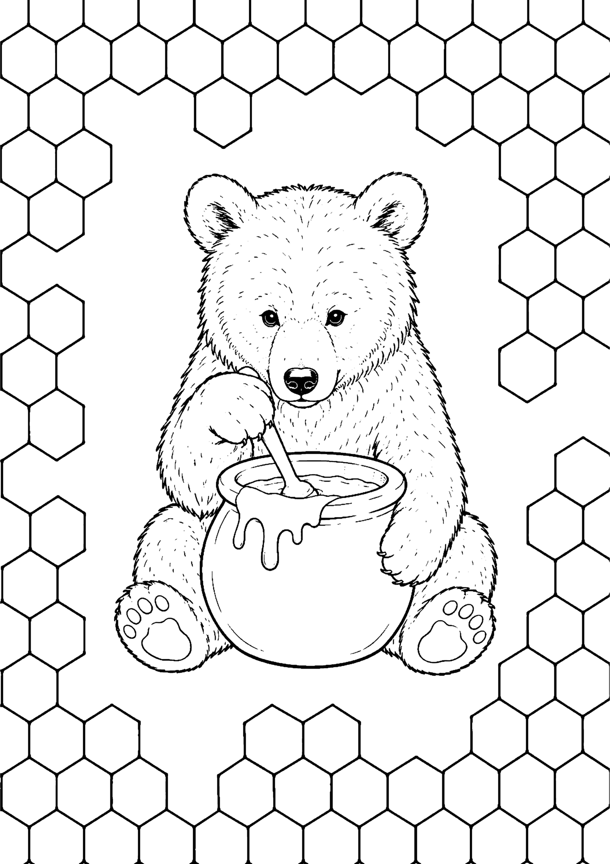 熊 塗り絵