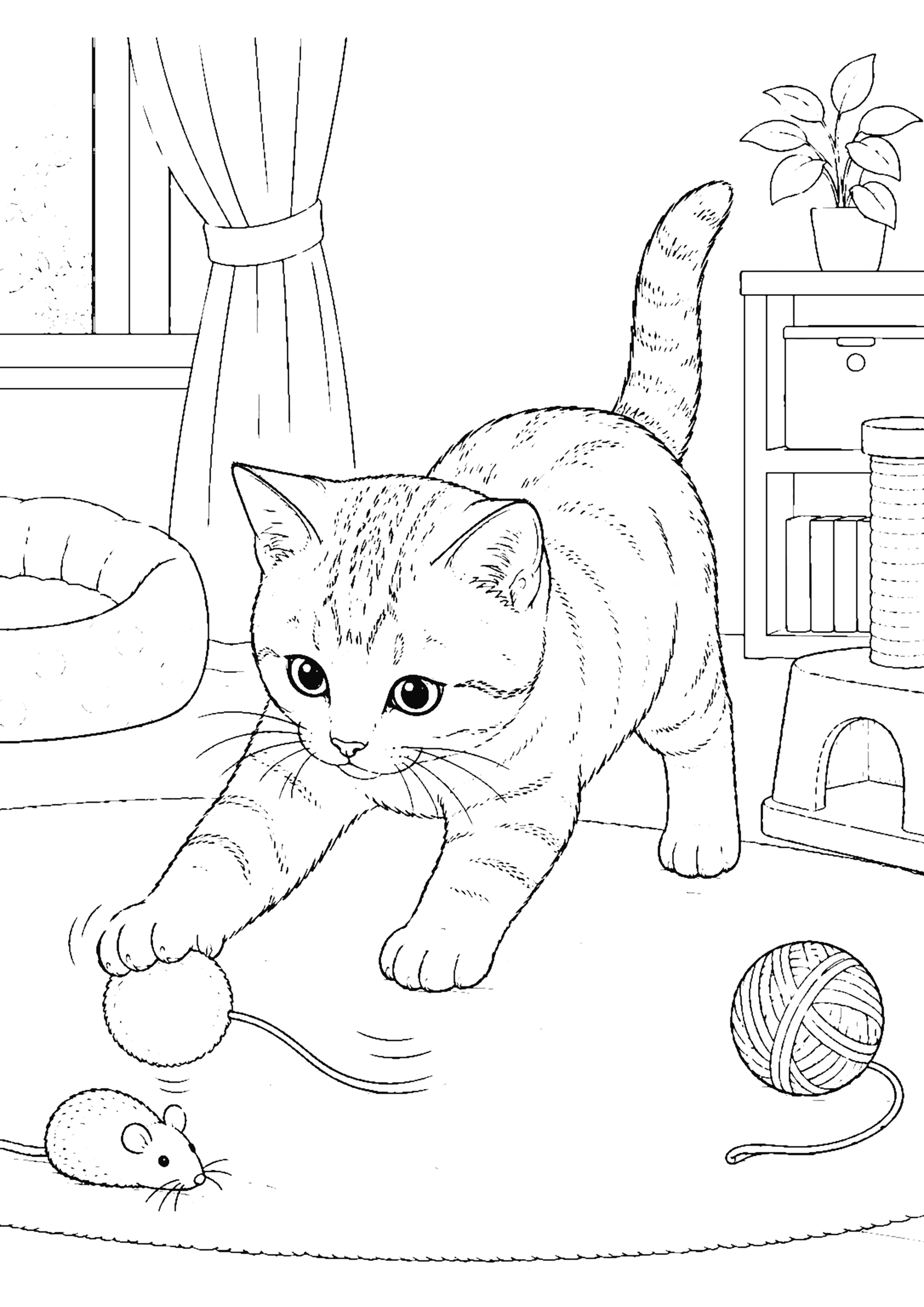 猫 塗り絵