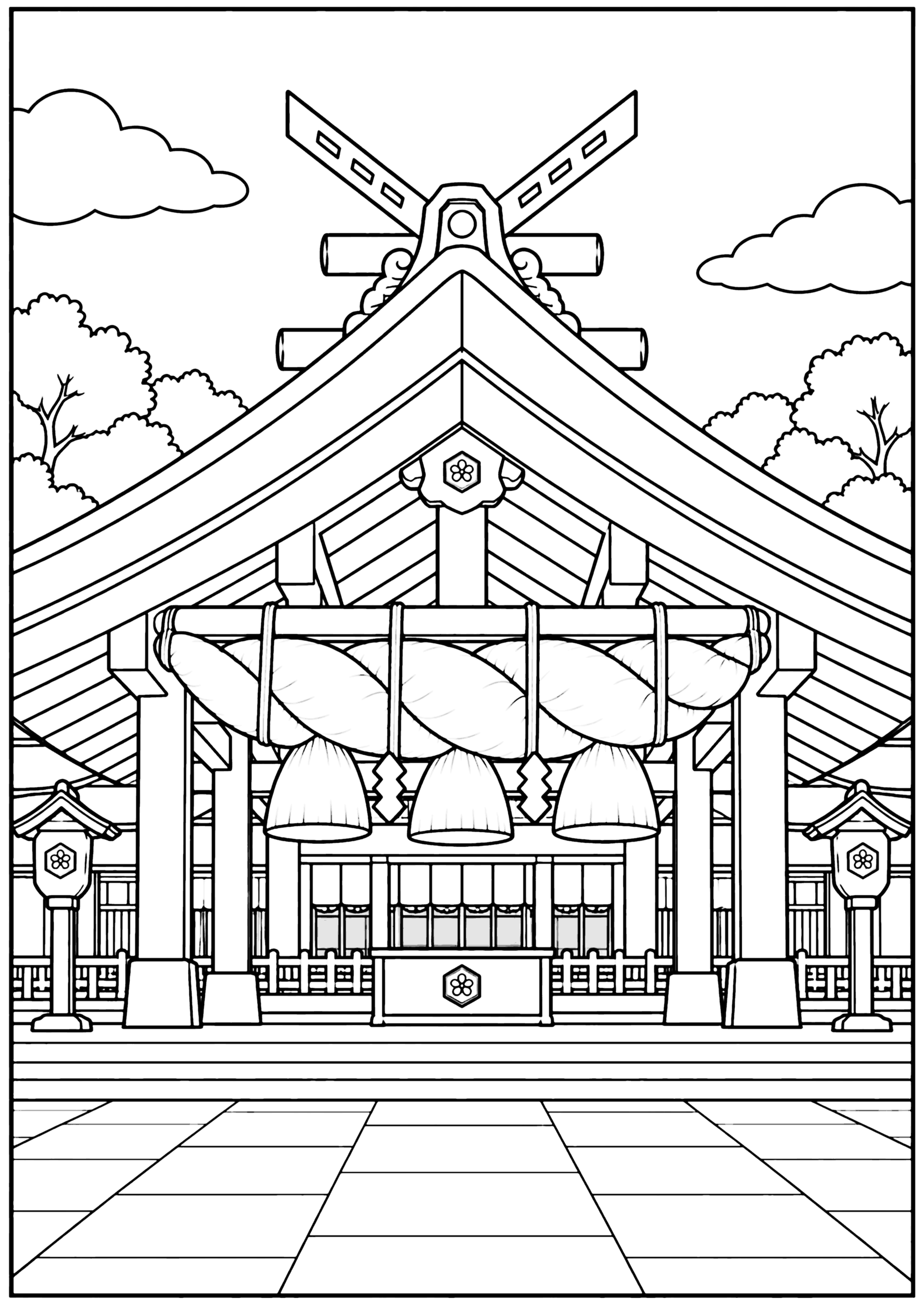 出雲大社 塗り絵