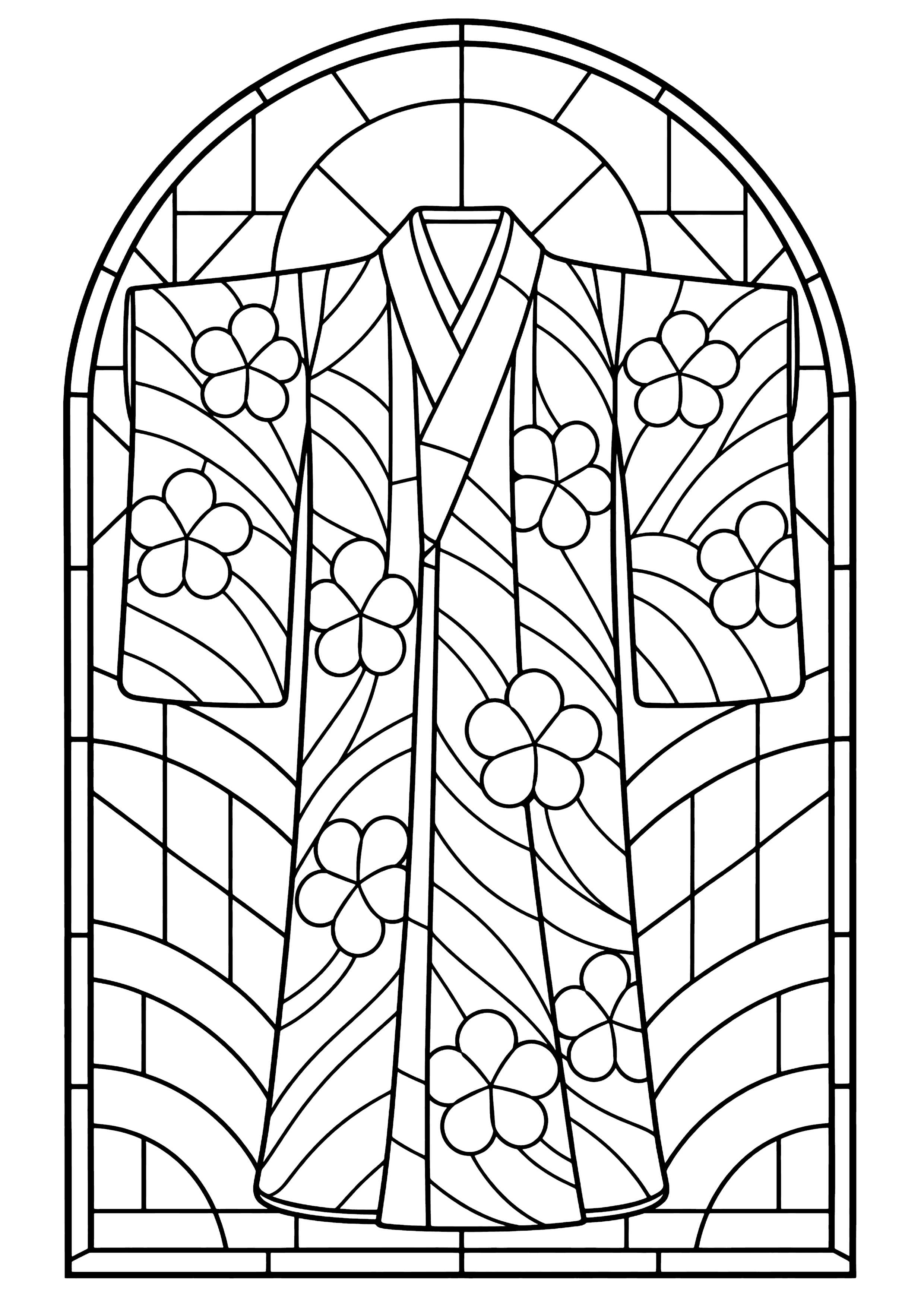 着物 塗り絵