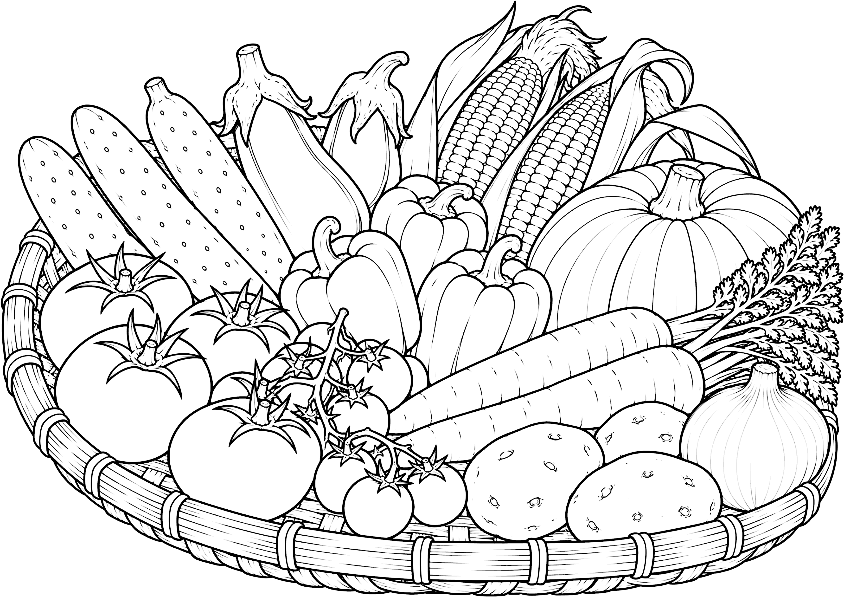 野菜 塗り絵