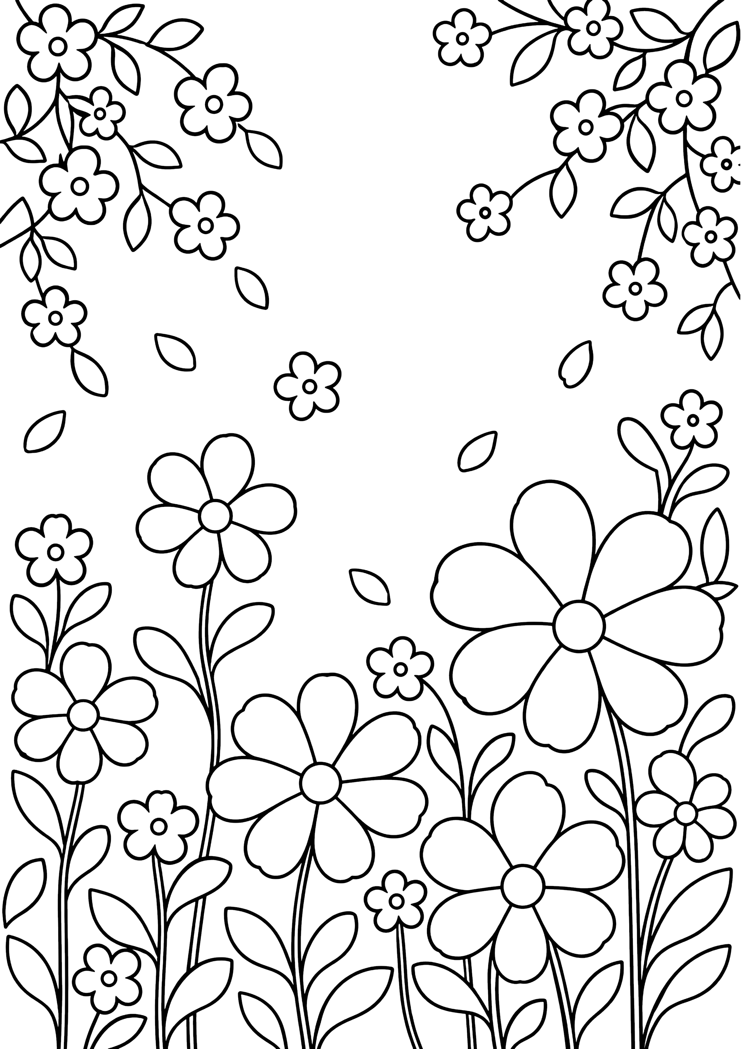 花 塗り絵