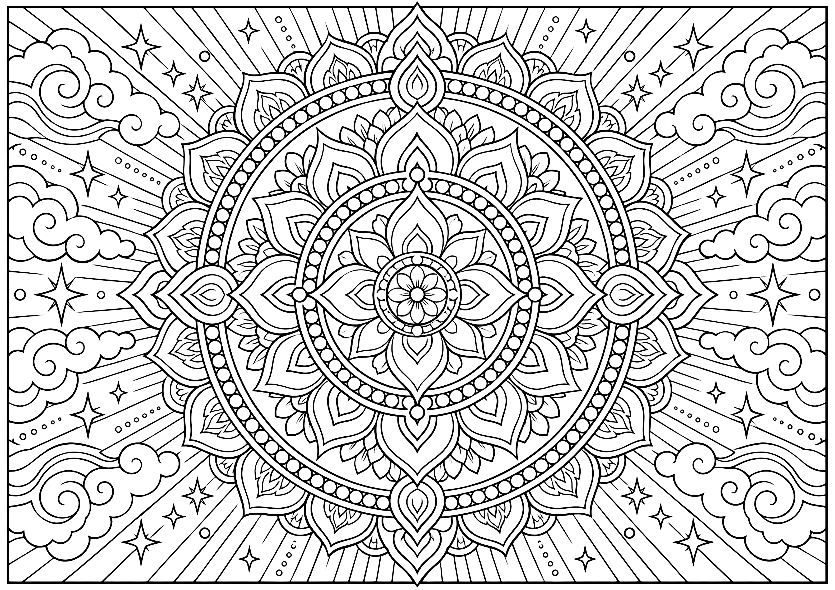 曼荼羅 塗り絵