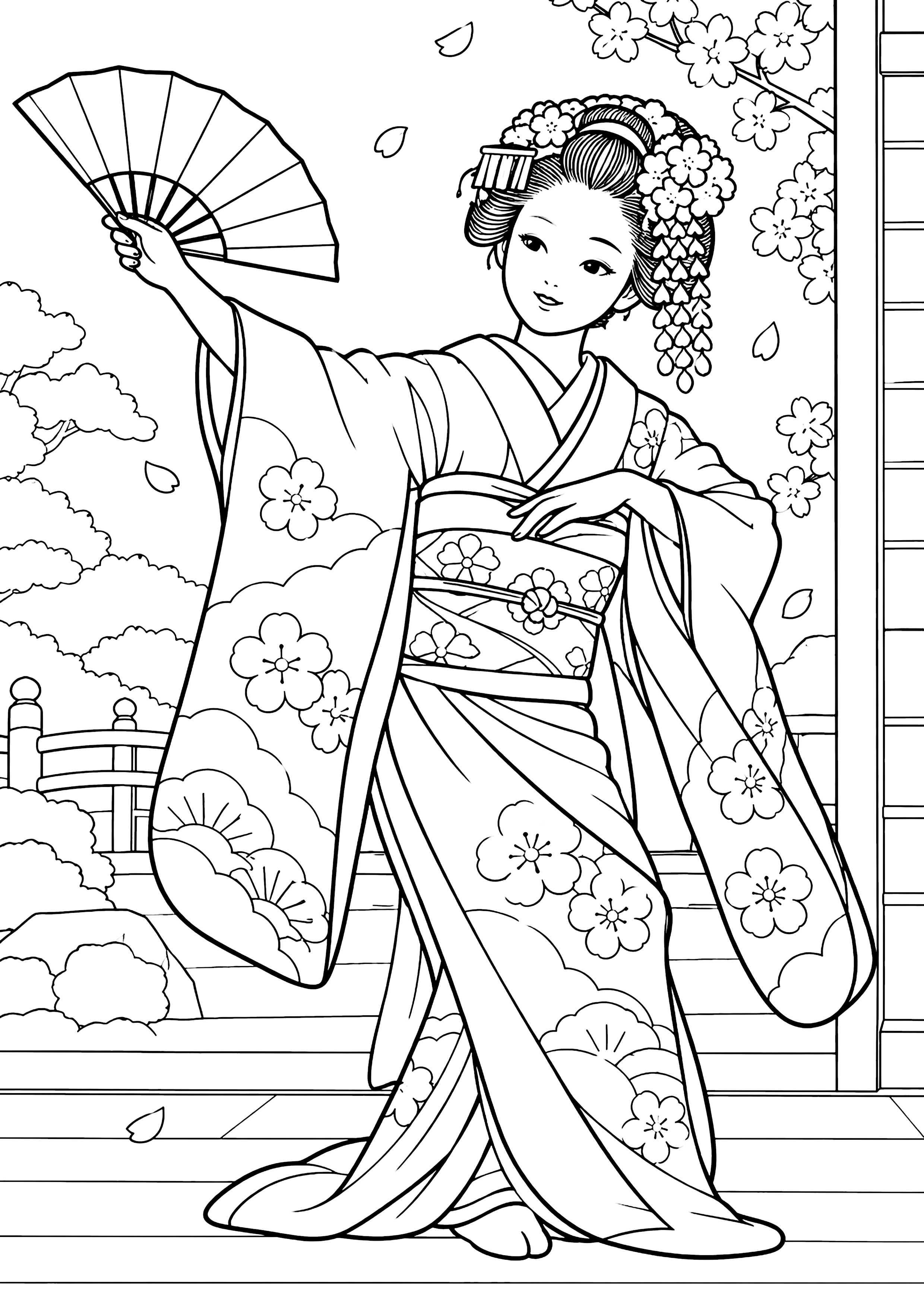 舞妓さん 塗り絵