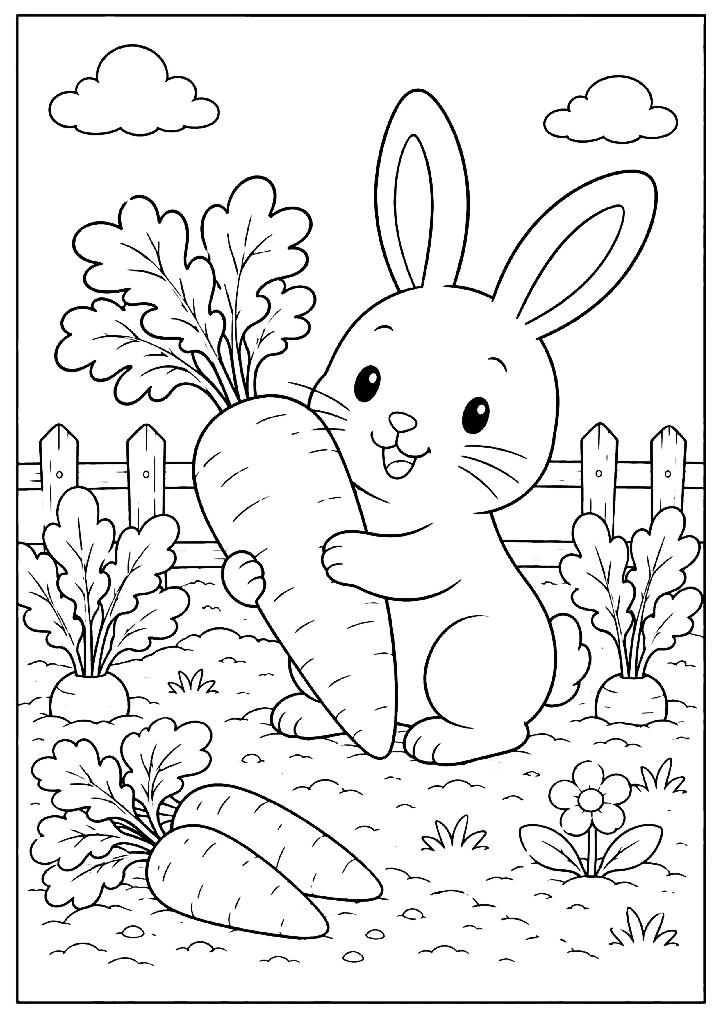 うさぎ 塗り絵