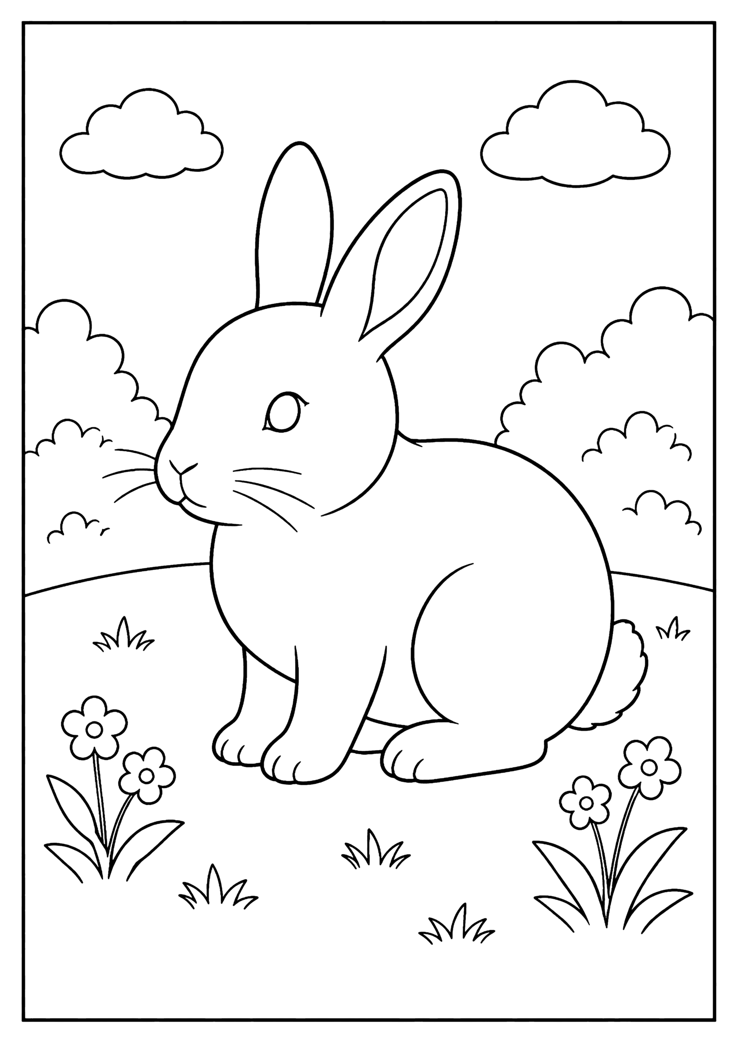 うさぎ 塗り絵
