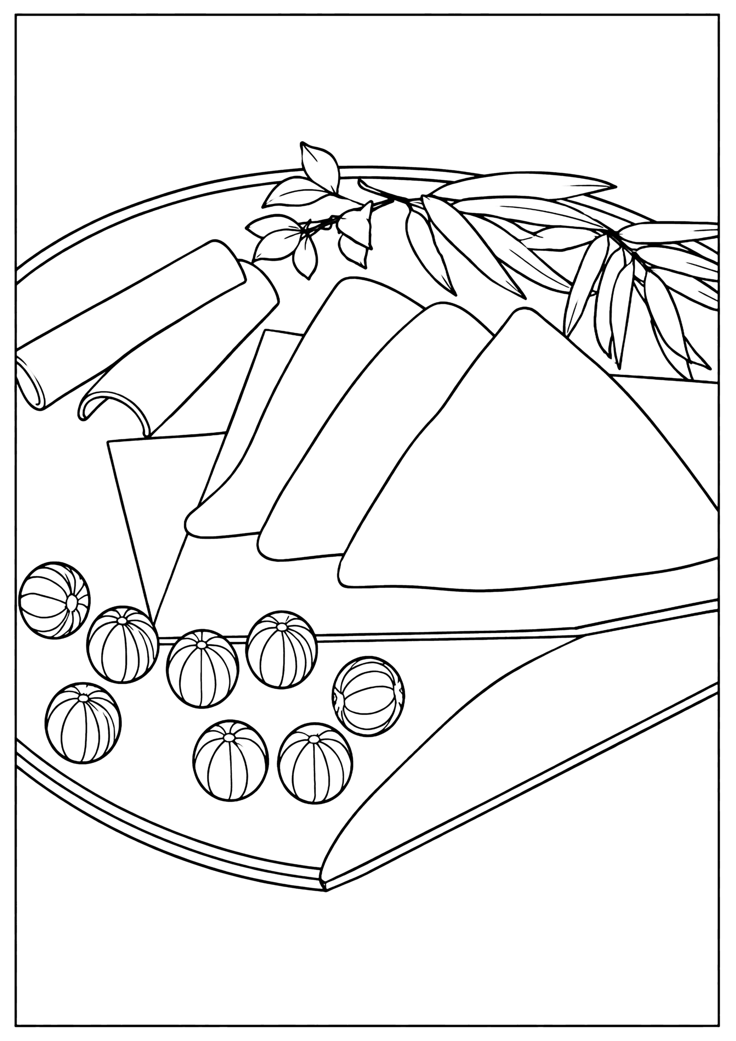 八つ橋 塗り絵