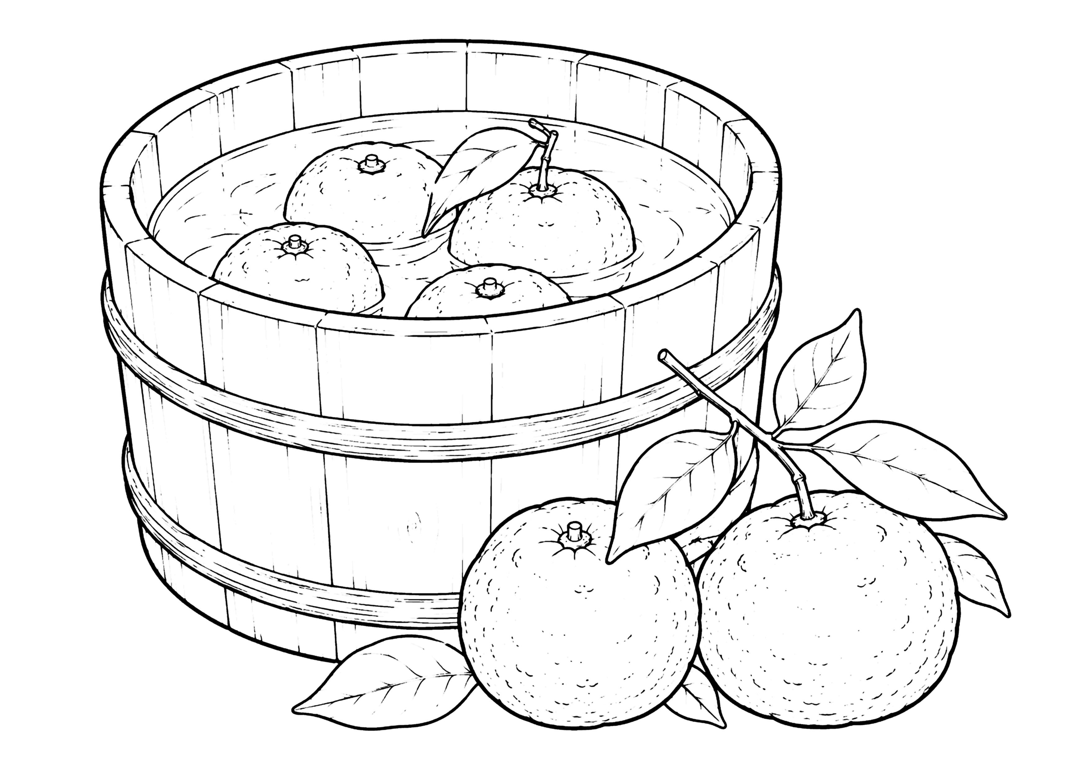 ゆず湯 塗り絵
